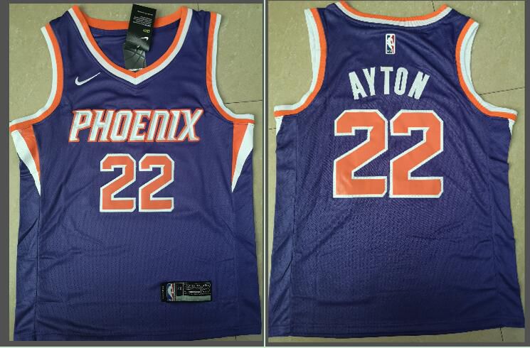 Men Phoenix Suns #22 Ayton Purple Game Nike NBA Jerseys